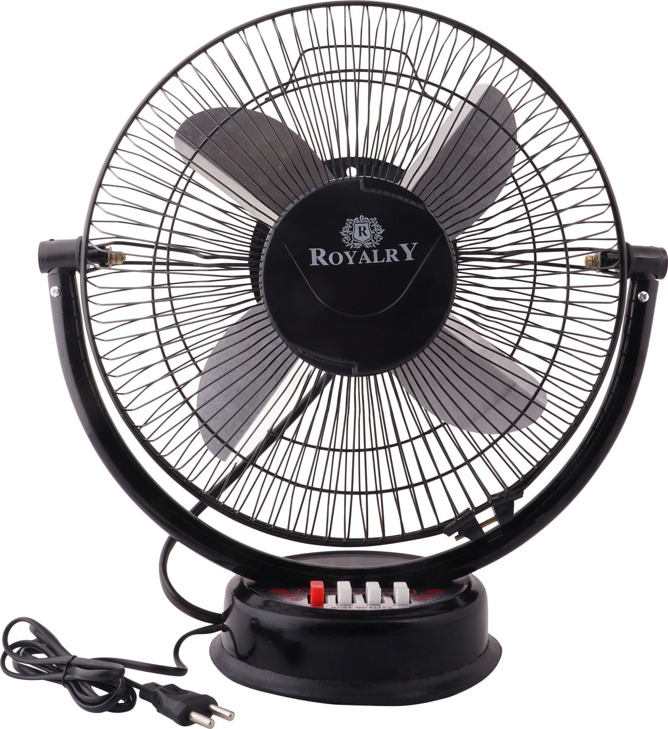 Image of Radhe High Speed Rechargeable Table Fan with LED Light For Office Desk, Home 352 Ultra High Speed 1400 mm Table Fan (5 Star | Multicolor | Pack of 1)