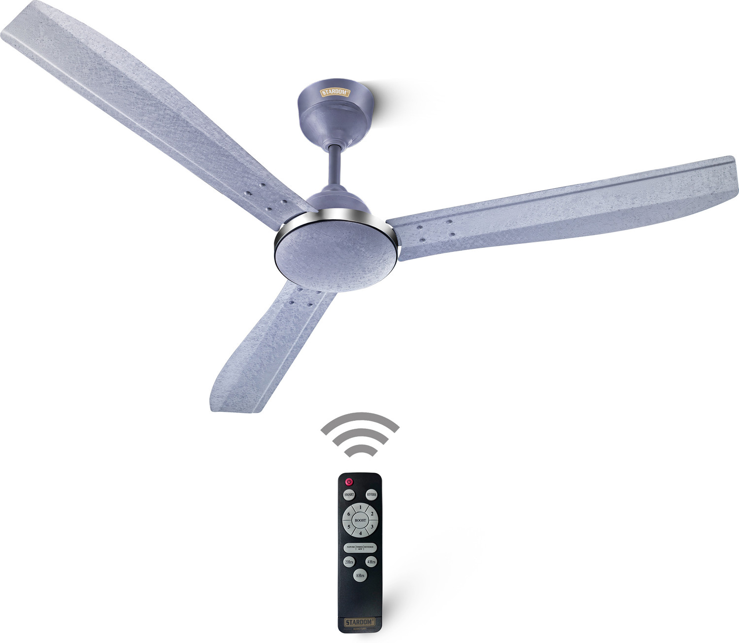 Image of Lazer Super Breeze Ornate with 2 Year Warranty Anti Dust 1200 mm Ceiling Fan (Rich Grey Chrome | Pack of 1)