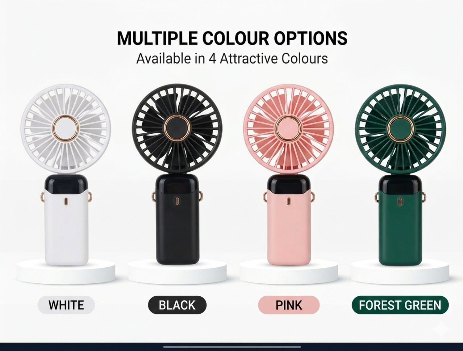 Image of DAKSHWAY High Speed Rechargeable Table Fan with LED Light For Office Desk, Home F3604 Ultra High Speed 1400 mm Table Fan (5 Star | Multicolor | Pack of 1)