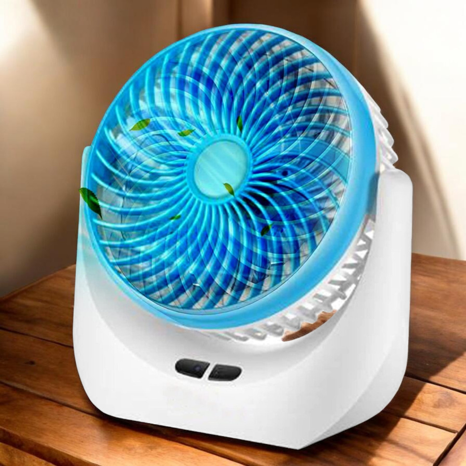 Image of Radhe High Speed Rechargeable Table Fan with LED Light For Office Desk, Home 318 Ultra High Speed 1400 mm Table Fan (5 Star | Multicolor | Pack of 1)