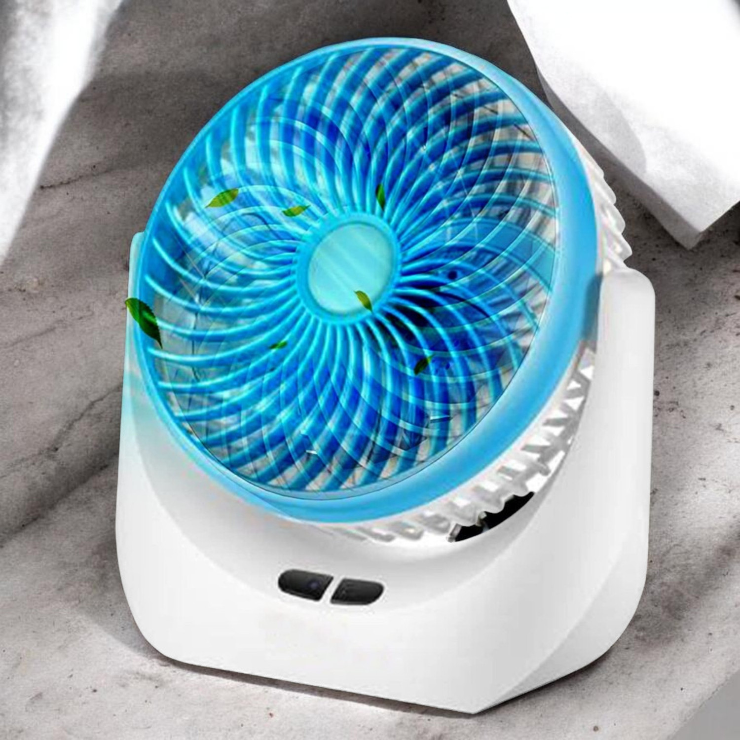 Image of Darshan High Speed Rechargeable Table Fan with LED Light For Office Desk, Home 257 Ultra High Speed 1400 mm Table Fan (5 Star | Multicolor | Pack of 1)
