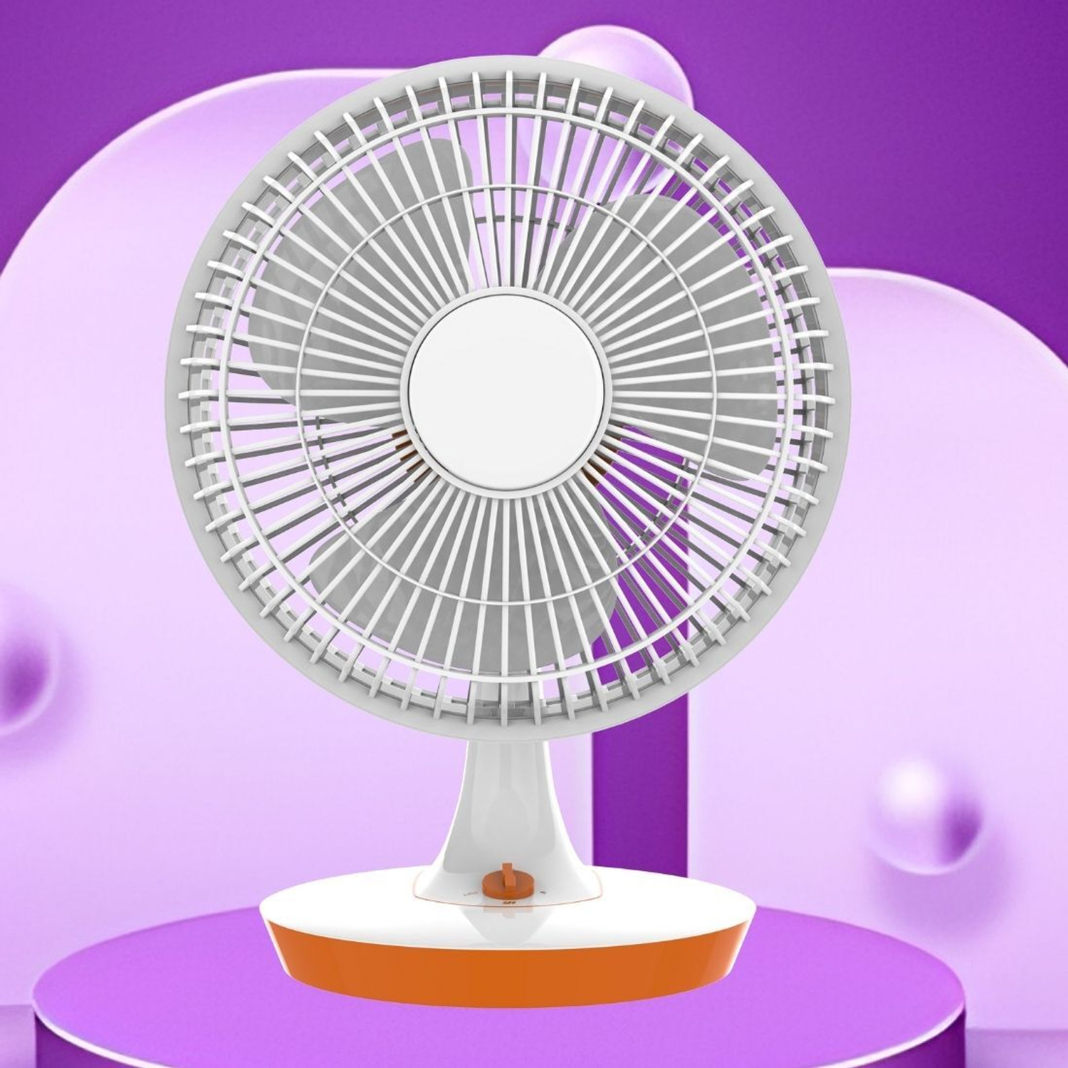 Image of Radhe High Speed Rechargeable Table Fan with LED Light For Office Desk, Home 274 Ultra High Speed 1400 mm Table Fan (5 Star | Multicolor | Pack of 1)