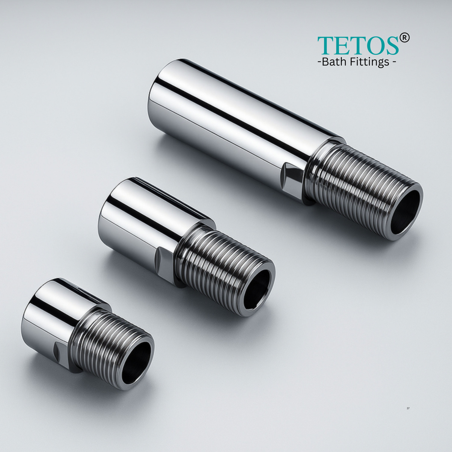 Image of Tetos Stainless Steel 1.5 Inch Extension Nipple for Pipe Fittings (Pack of 20) Faucet Nozzle (Screw On)