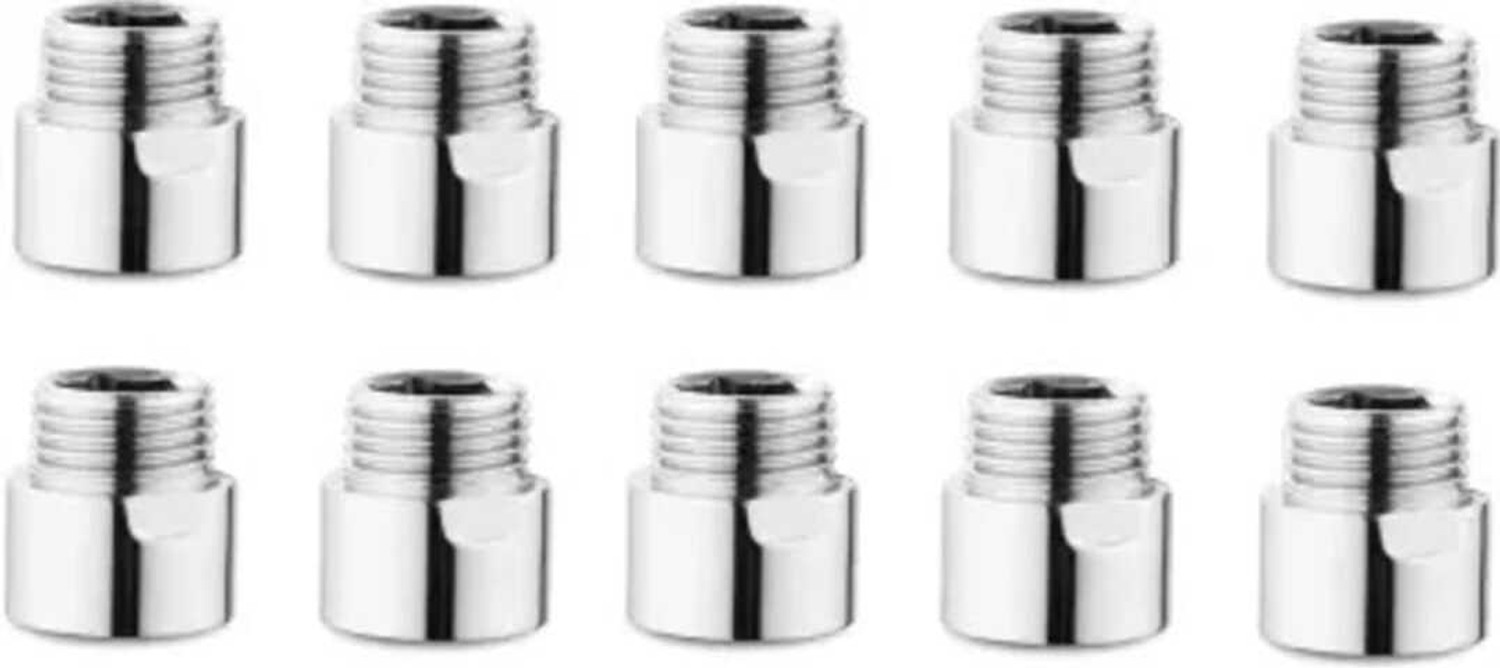 Image of Tetos Stainless Steel 1.5 Inch Extension Nipple for Pipe Fittings (Pack of 20) Faucet Nozzle (Screw On)