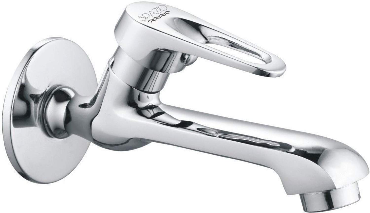 Spazio Silver Hexa Long Body Bathroom Tap - Image 1