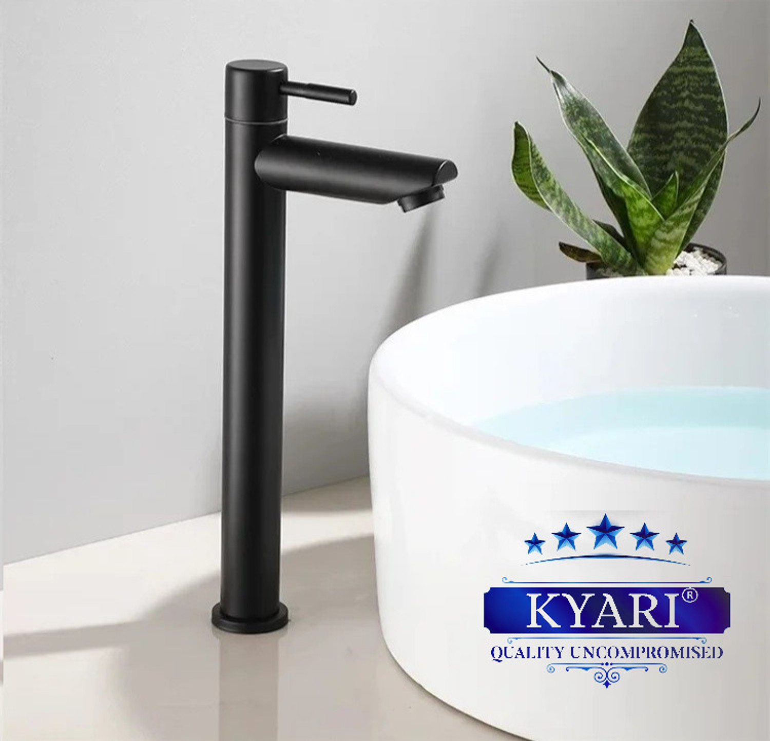Kyari 12 inch Black Table Top Pillar Tap - Image 6