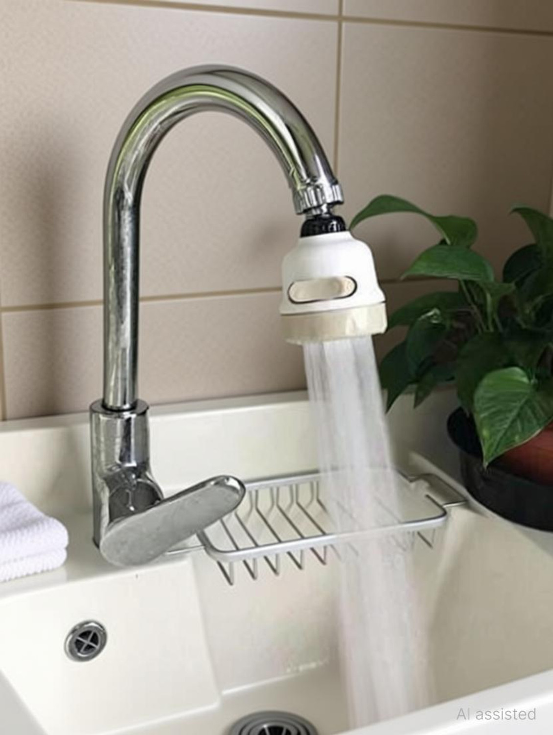 Image of Bromo Pvc Sink taps for kitchen PACK OF 2 sink cock pvc , pvc tap Kitchen Mixer Faucet for Kitchen (wall mount , white) Kitchen Mixer Faucet (Wall Mount Installation Type)