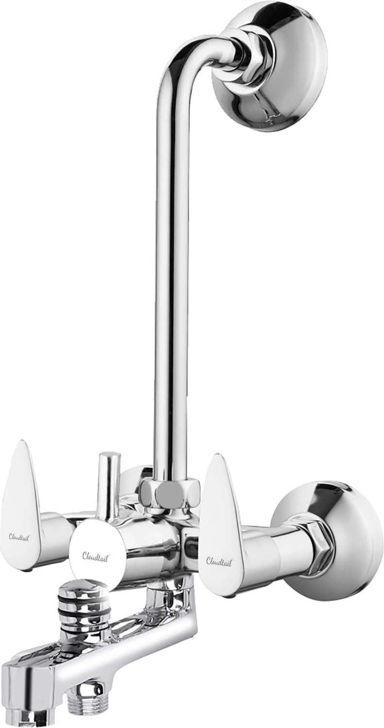 Image of Prestige Step Wall Mixer 3-in-1 | Wall Mounted Bathroom Mixer with L Band Step Wall Mixer 3-in-1 Wall Mixer Faucet (Wall Mount Installation Type)