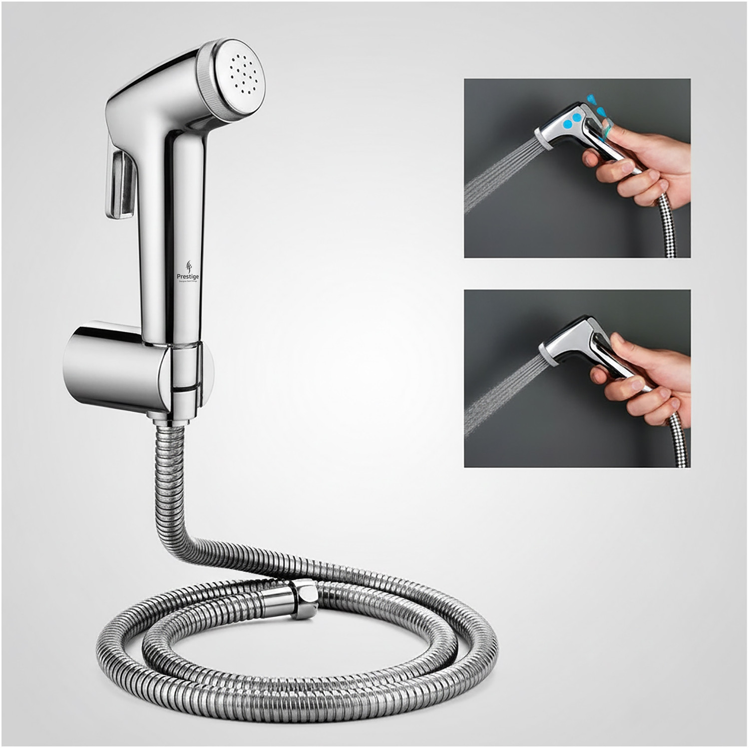 Image of Prestige Step Wall Mixer 3-in-1 | Wall Mounted Bathroom Mixer with L Band Step Wall Mixer 3-in-1 Wall Mixer Faucet (Wall Mount Installation Type)