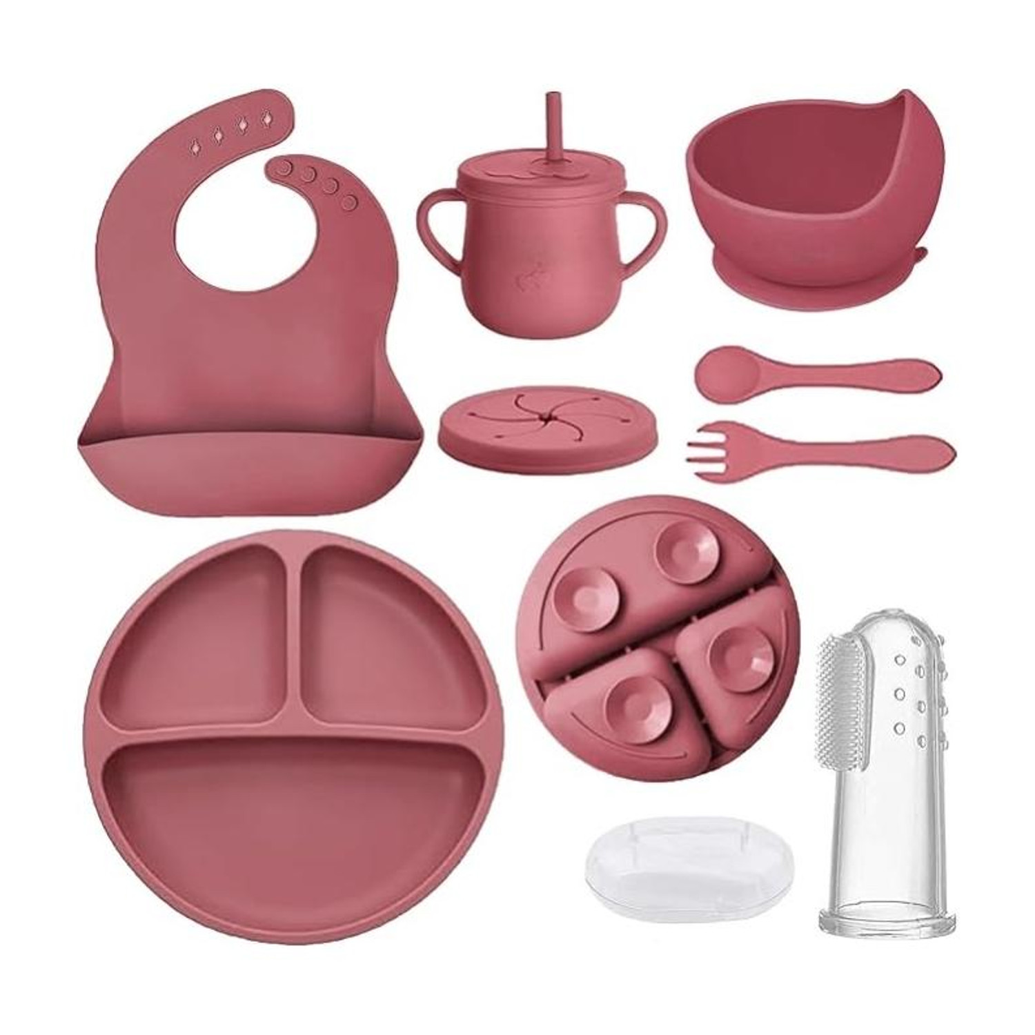 Image of Goodmunchkins Stainless Steel Feeding Bottle /Cleaning Brush /Velvet Bag /Silicone Niple(4Items) - 304 Grade Stainless Steel, Silicone Niple, Nylon Bristle Brush (Pink)