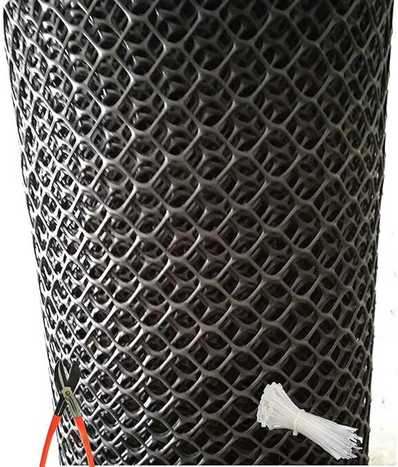 Image of LifeKrafts PVC Fence Mesh Roll 4FT x 25FT - Ideal for Garden, Balcony, Pet Barrier, Durable Polypropylene Fence Post (0.3 cm)