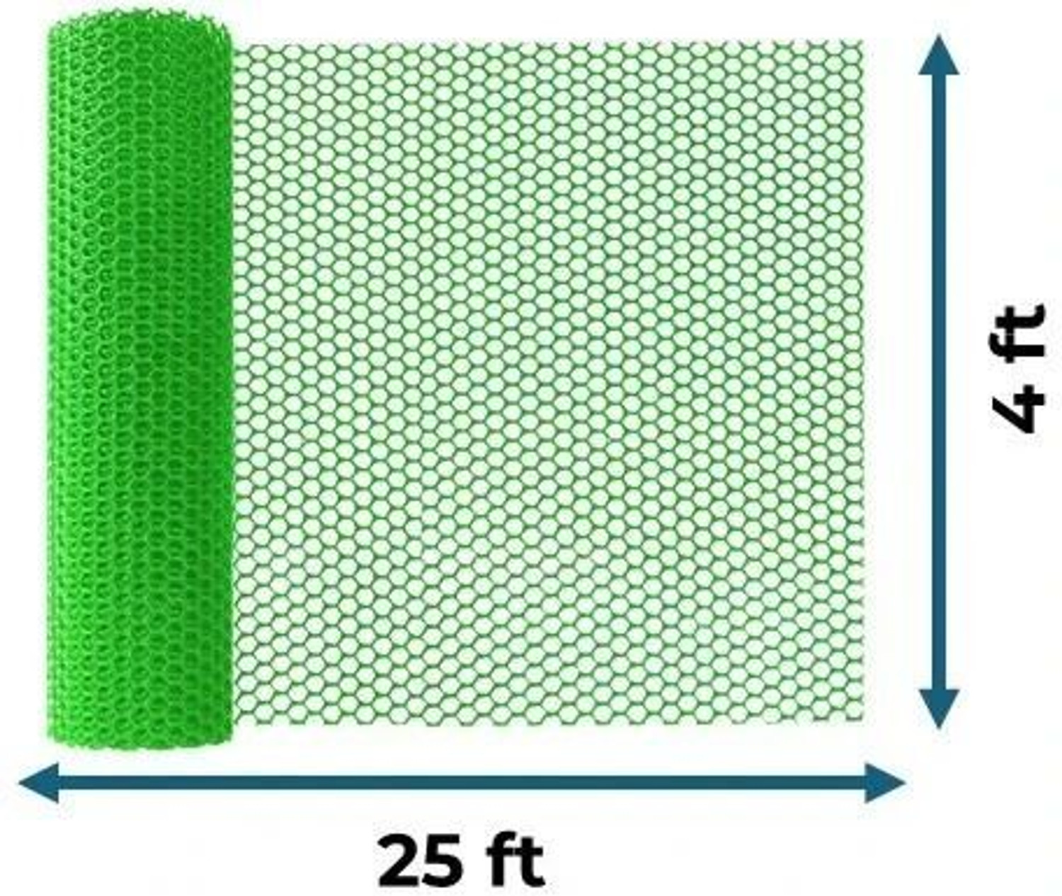 Image of LifeKrafts PVC Fence Mesh Roll 4FT x 25FT - Ideal for Garden, Balcony, Pet Barrier, Durable Polypropylene Fence Post (0.3 cm)