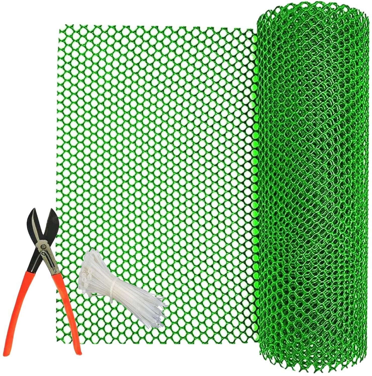 Image of LifeKrafts PVC Fence Mesh Roll 4FT x 25FT - Ideal for Garden, Balcony, Pet Barrier, Durable Polypropylene Fence Post (0.3 cm)