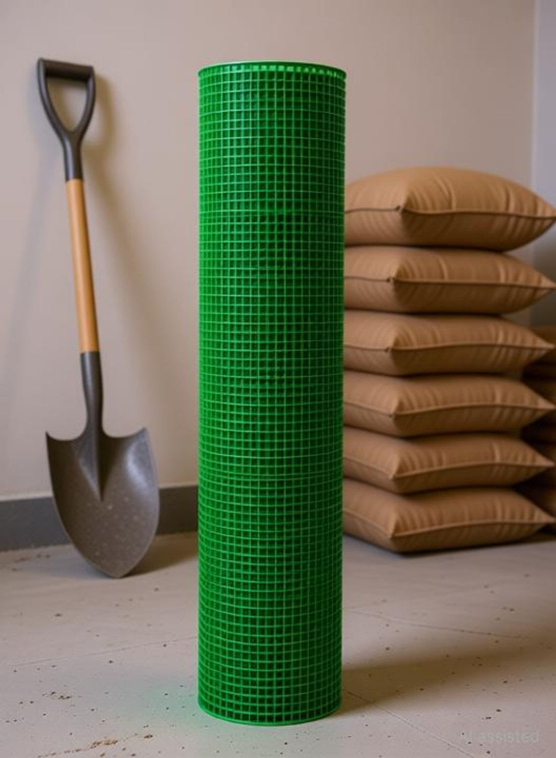 Image of LifeKrafts PVC Fence Mesh Roll 4FT x 25FT - Ideal for Garden, Balcony, Pet Barrier, Durable Polypropylene Fence Post (0.3 cm)
