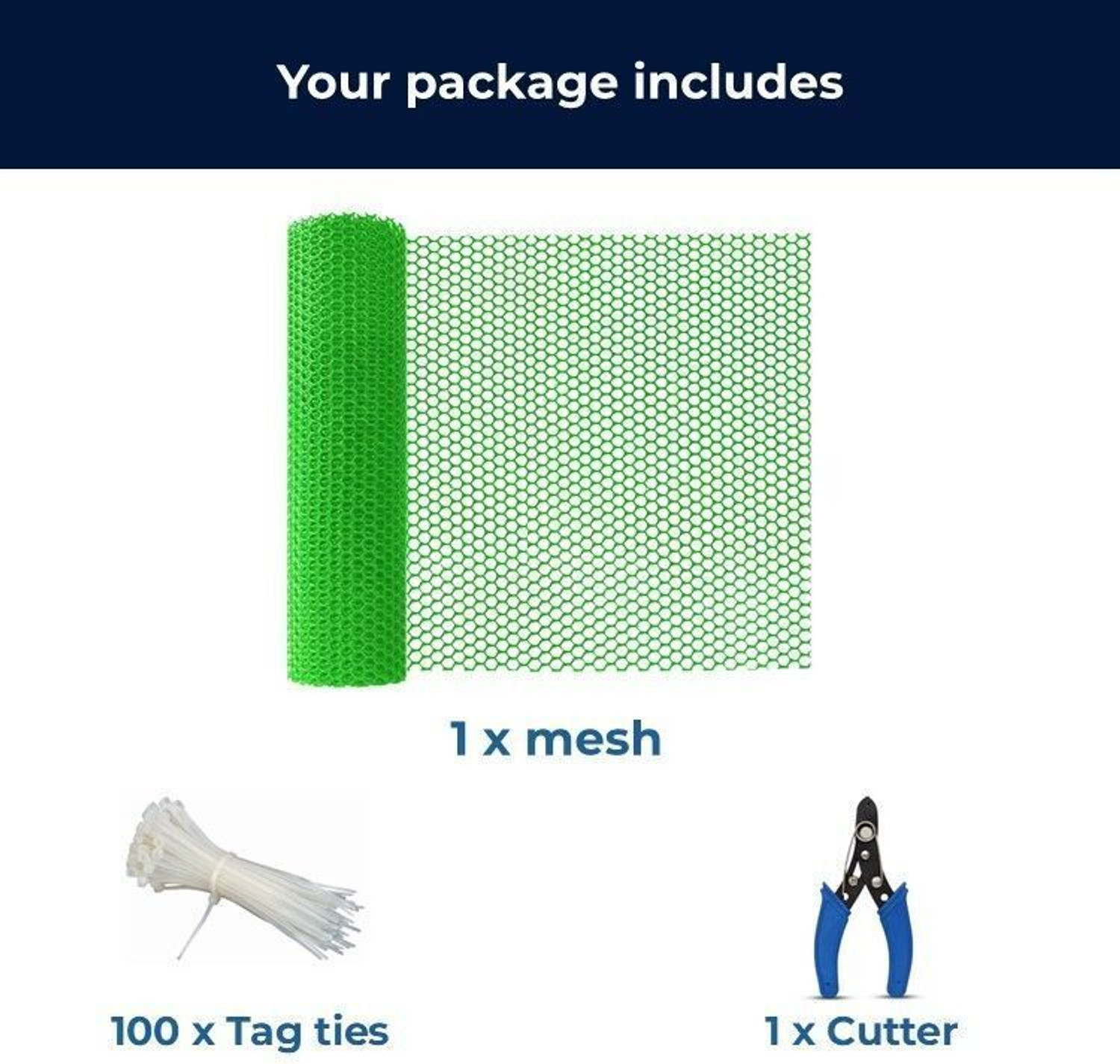 Image of LifeKrafts PVC Fence Mesh Roll 4FT x 25FT - Ideal for Garden, Balcony, Pet Barrier, Durable Polypropylene Fence Post (0.3 cm)