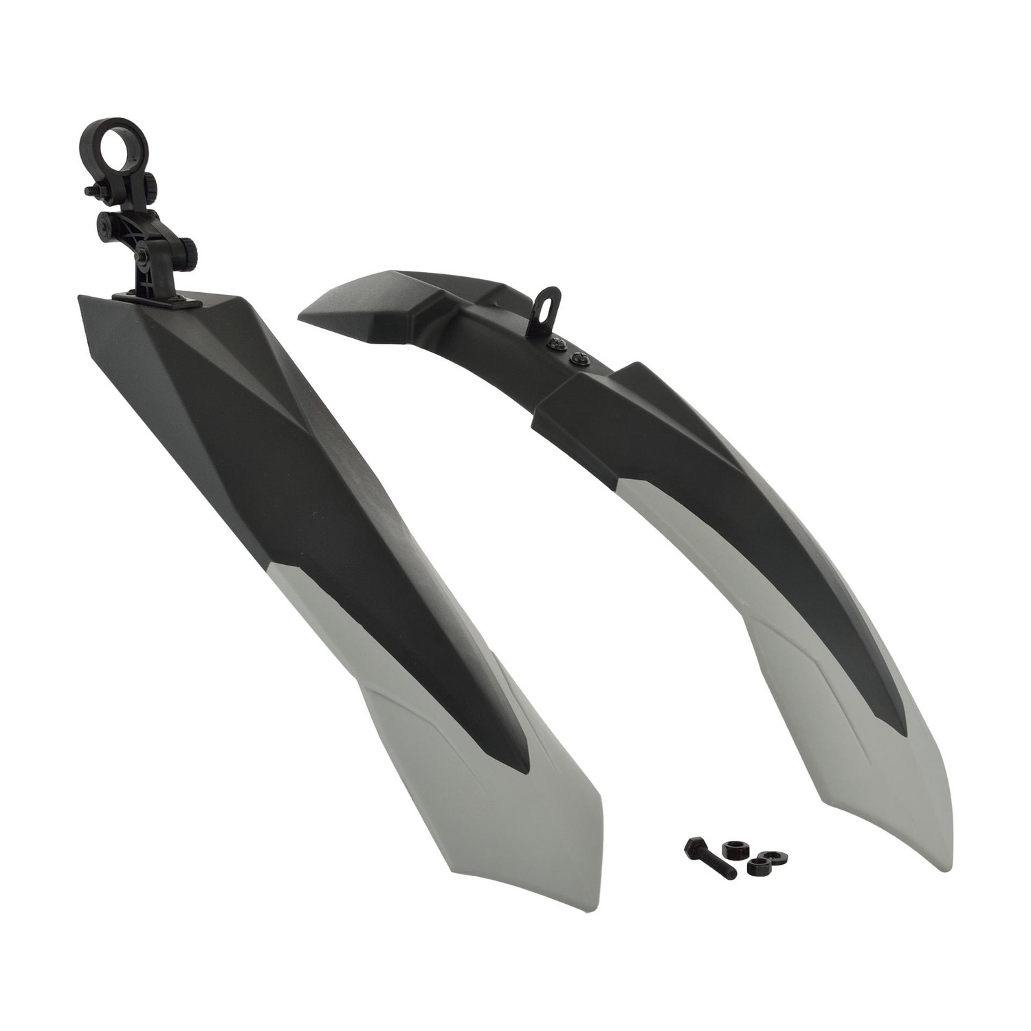 Image of SHIVEXIM Bicycle Dual Tone Front & Rear Mudguard Clip-on Front & Rear Fender Full Length Front & Rear Fender (Black, Red)
