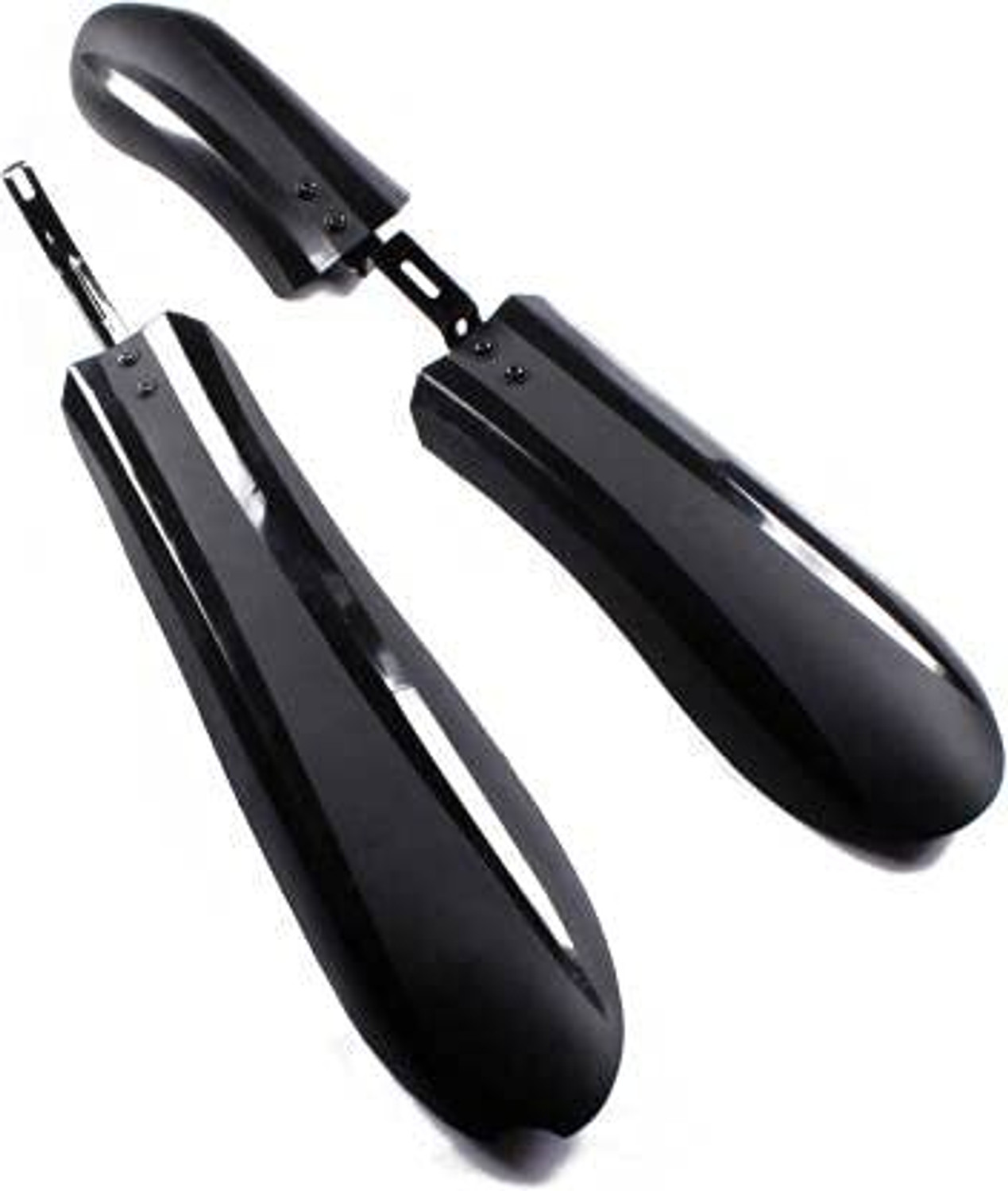 Image of SHIVEXIM Bicycle Dual Tone Front & Rear Mudguard Clip-on Front & Rear Fender Full Length Front & Rear Fender (Black, Red)