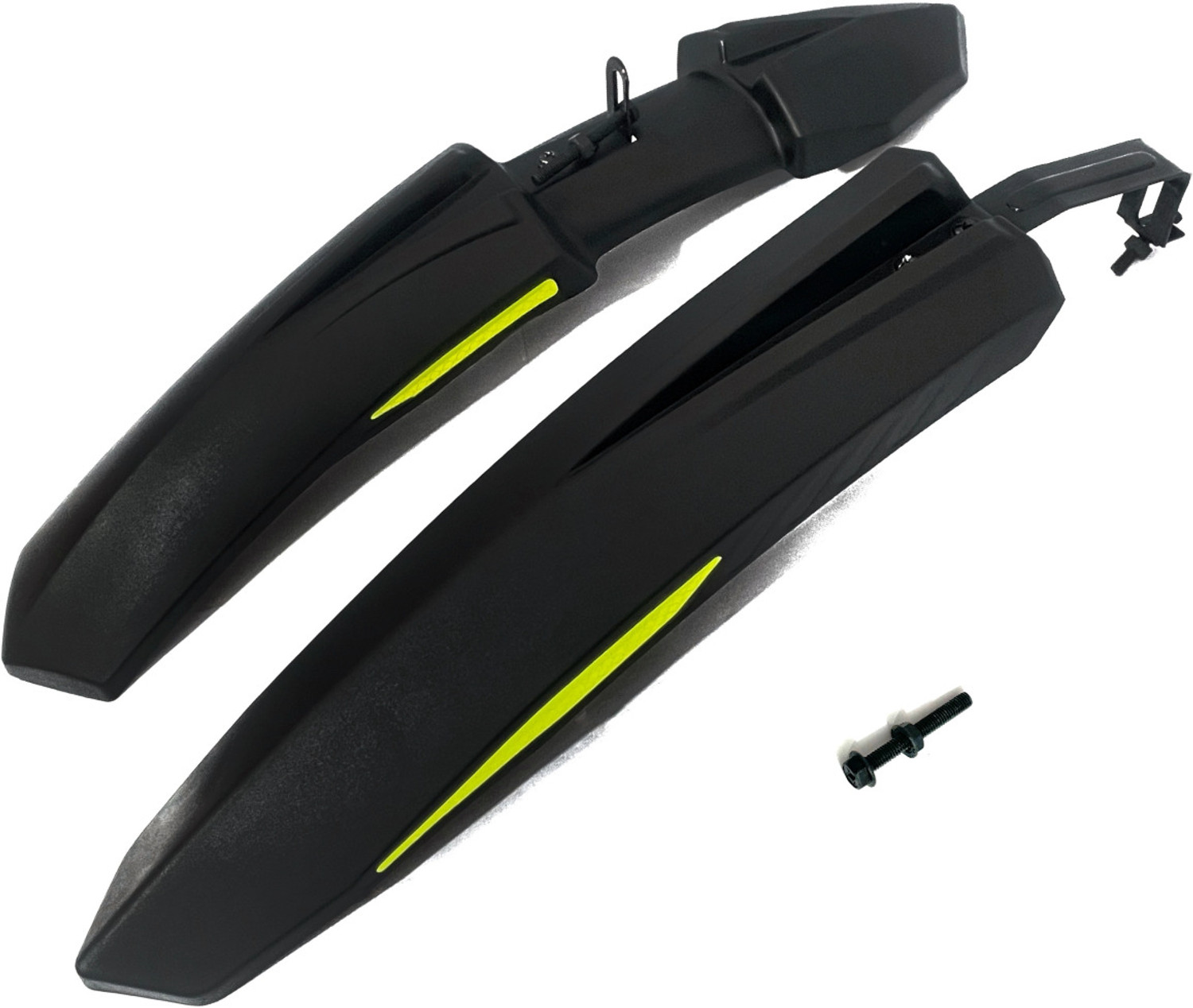 Image of SHIVEXIM Bicycle Dual Tone Front & Rear Mudguard Clip-on Front & Rear Fender Full Length Front & Rear Fender (Black, Red)