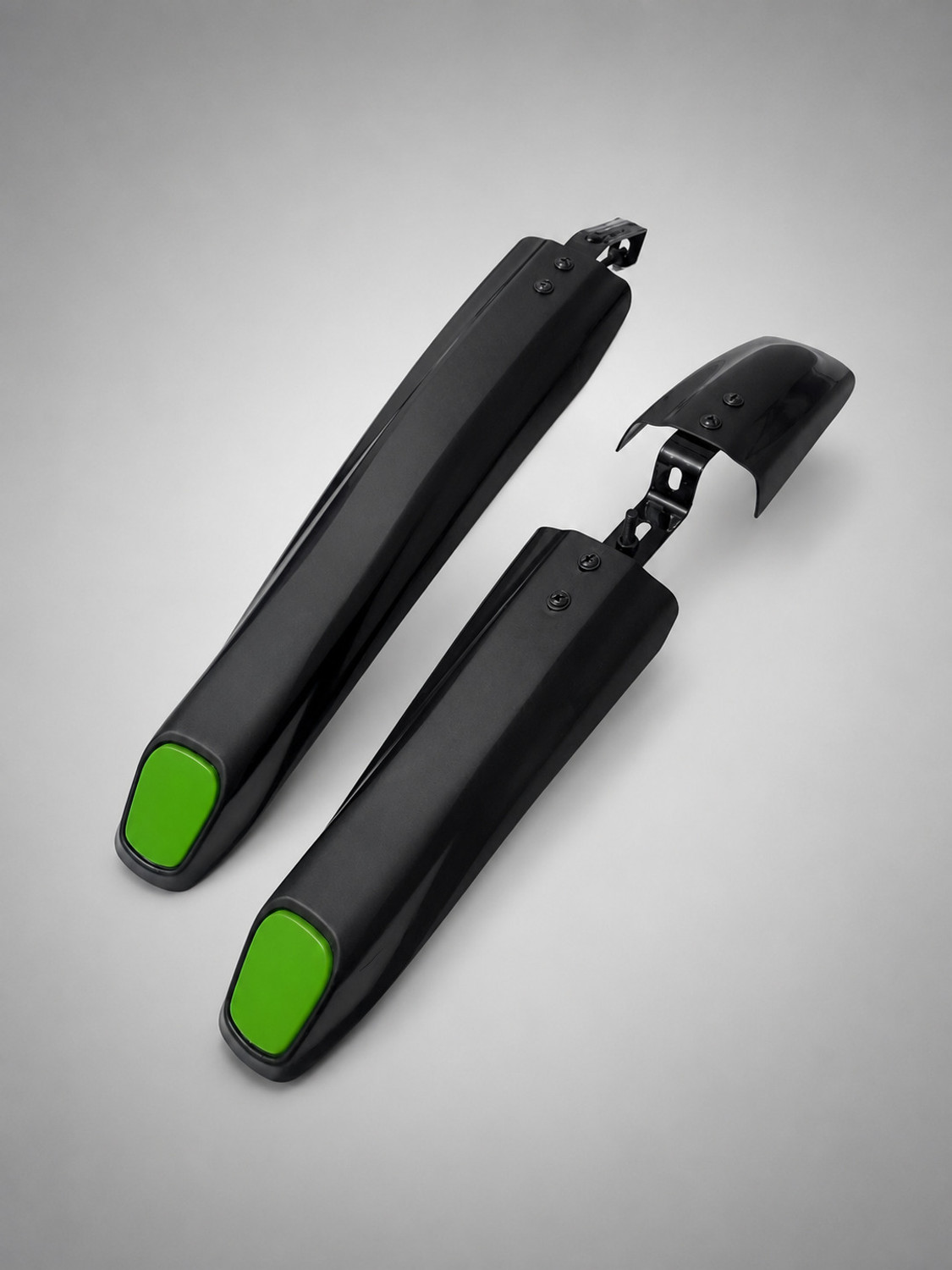 Image of SHIVEXIM Bicycle Dual Tone Front & Rear Mudguard Clip-on Front & Rear Fender Full Length Front & Rear Fender (Black, Red)