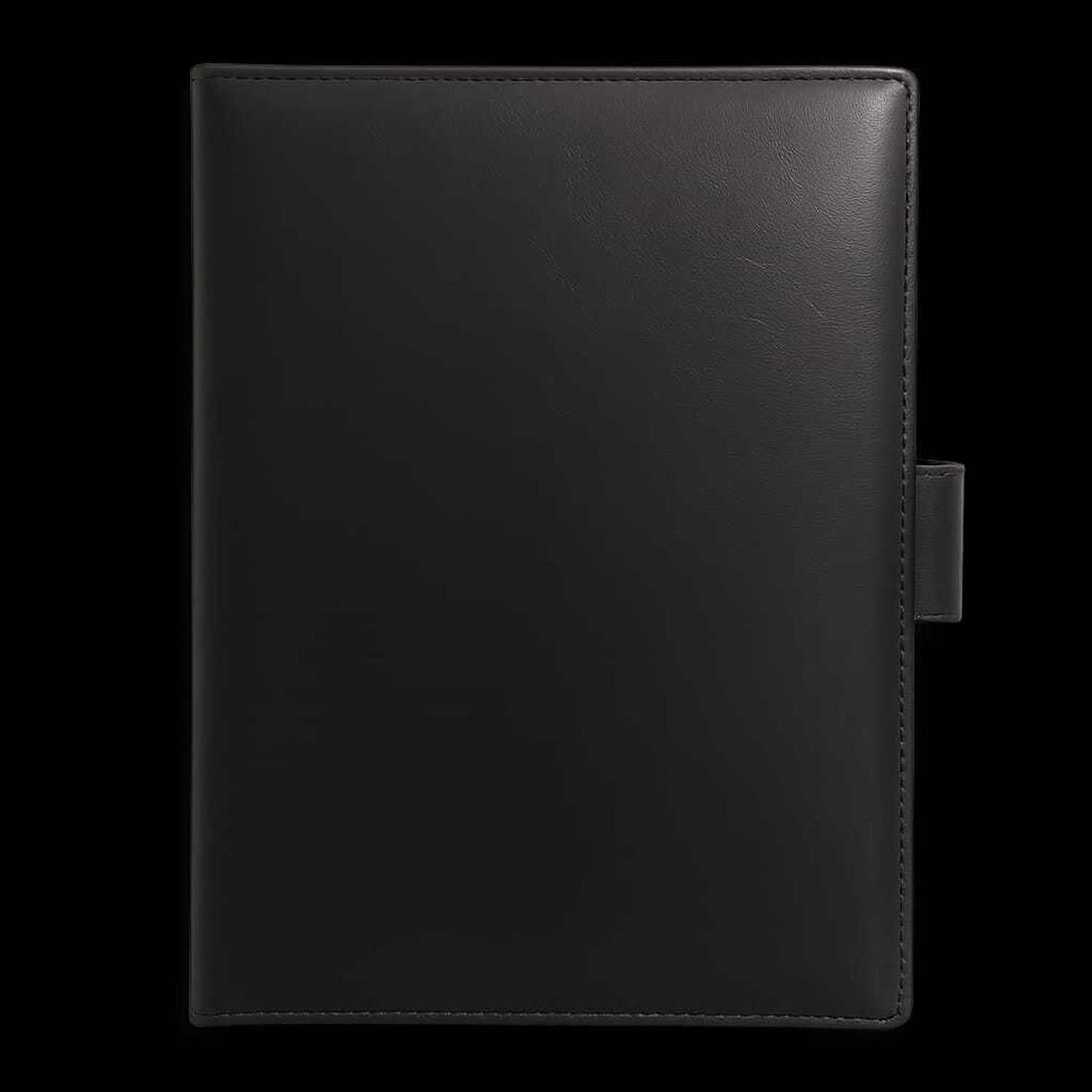 Image of C J Choice PU Leather Multipurpose Magnetic Button Lock With Clip Conference File Folder Certificate Organiser for Meetings, Conferences, Seminars, Presentations, Interview Portfolio (Set Of 1, Black)