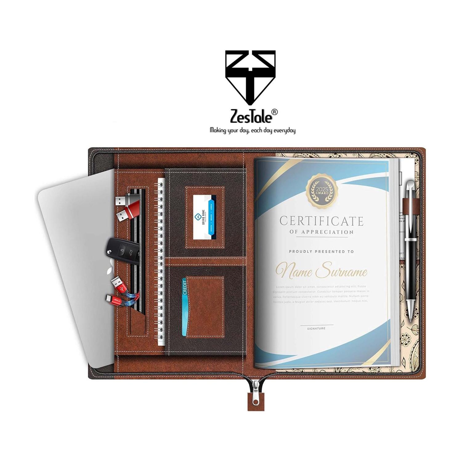 ZesTale PU Leather Multipurpose File Folder - Image 1