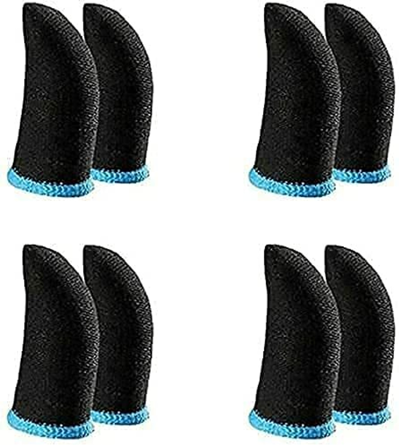 Image of Winsumm 3 Pcs Mobile Gaming Finger Sleeves with Storage Pouch Gaming Accessory Kit (Black, Anti&Sweat Slip Thumb, Breathable, Gloves, For PUBG&BGMI&Free Fire&COD Mobile, For Android, iOS)