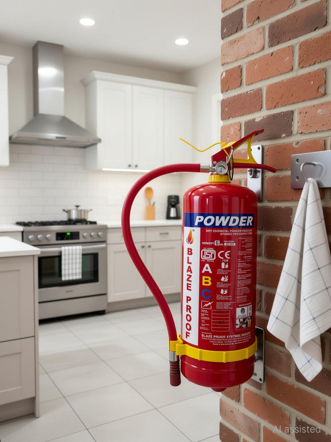 Image of Blazeproof Fire ABC Powder Type 1 Kg (Pack of 4 ) Fire Extinguisher Mount (1 kg)