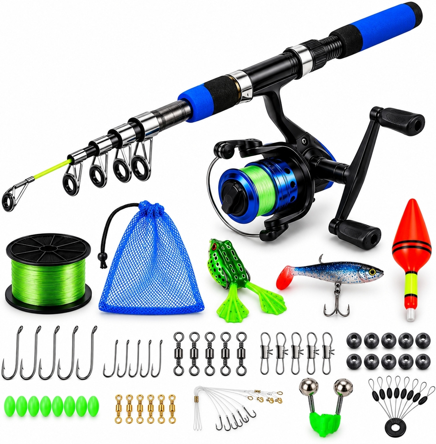 YadavGlobalMart YGM Adventure Fishing Combo Blue - Image 1