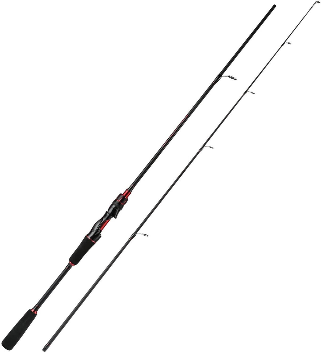 Aqqer Baitcasting Fishing Rod 1.65m Red, Black - Image 1
