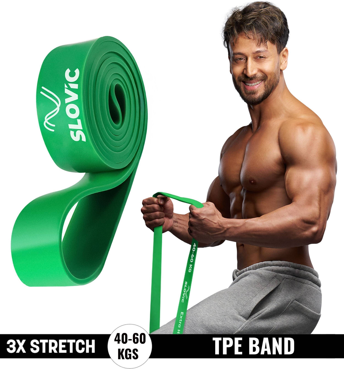 Image of LACOPINE Resistance Band Set Workout Bands Exercise Bands for Full Body Strength Training Resistance Band (Multicolor, Pack of 11)