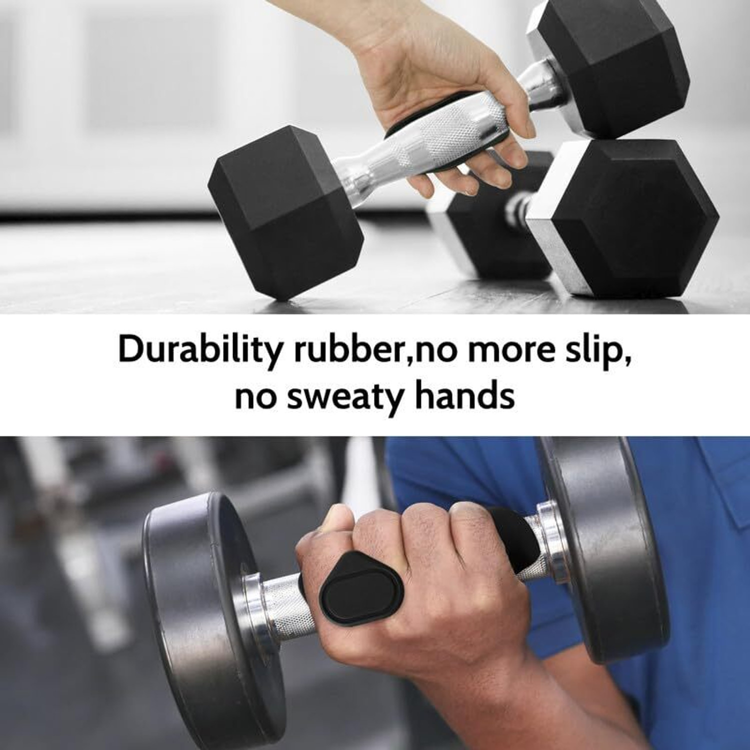 Image of LANLOY Weight Lifting Grips Non Skid Grip Pads for Palm Protection Hand Grip /Fitness Grip (Black)