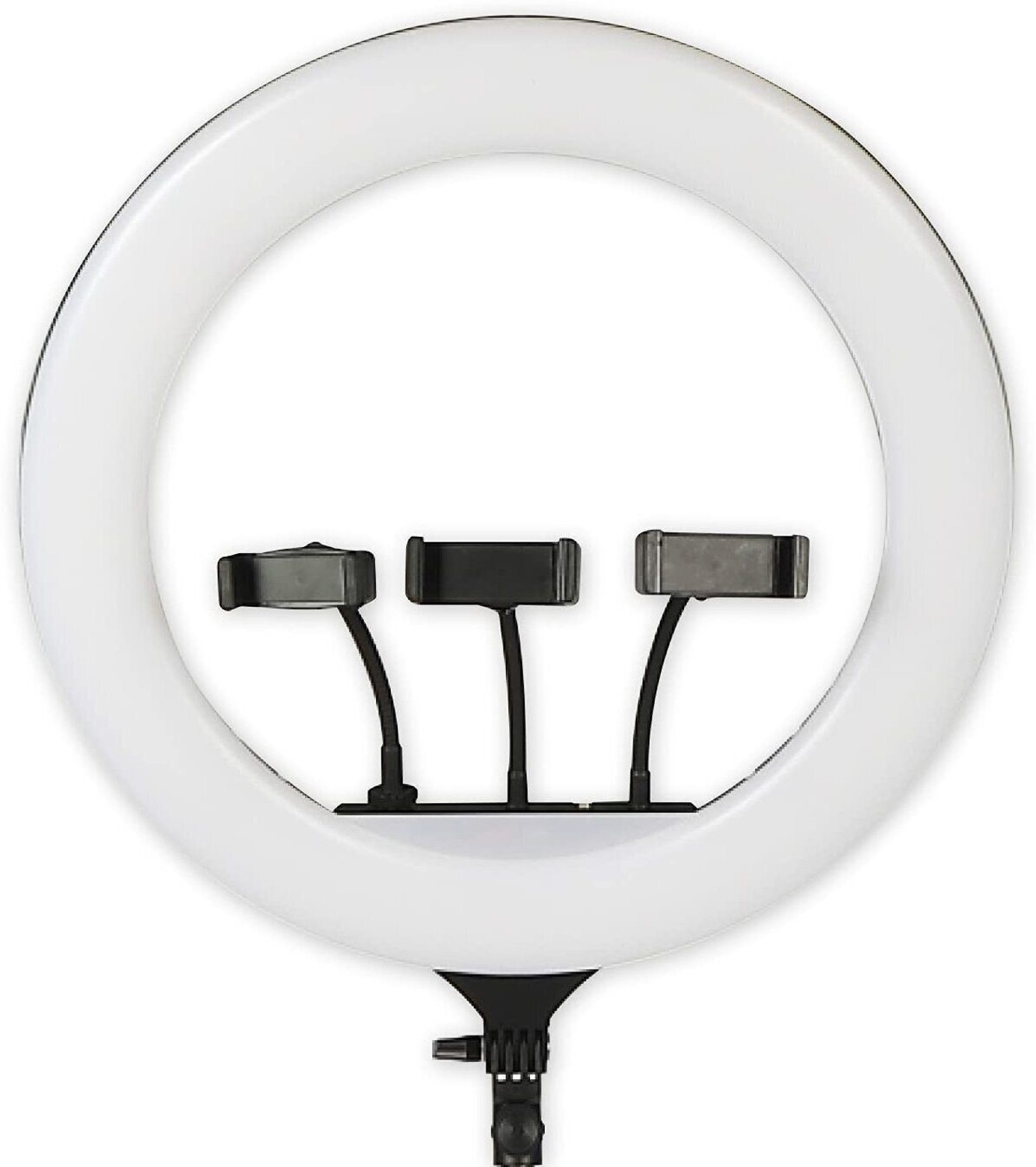 Image of GADGETSWAY 46 CM (18 inch) Big LED Ring Light with 3 Holder Dimmable Lighting Ring Flash (White Light, Natural Light)