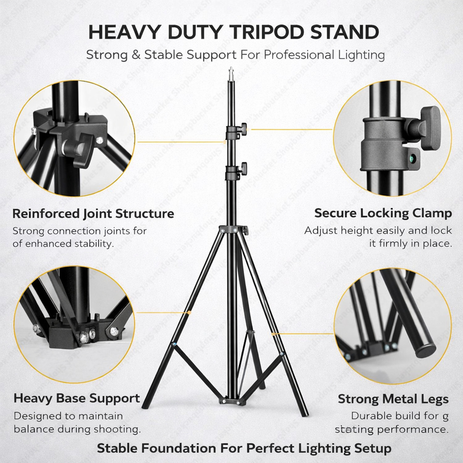 Image of SB 14 Inch LED Ring Light with 7 Ft Metal Stand 3 Mode for Studio Light Ring Flash (White)