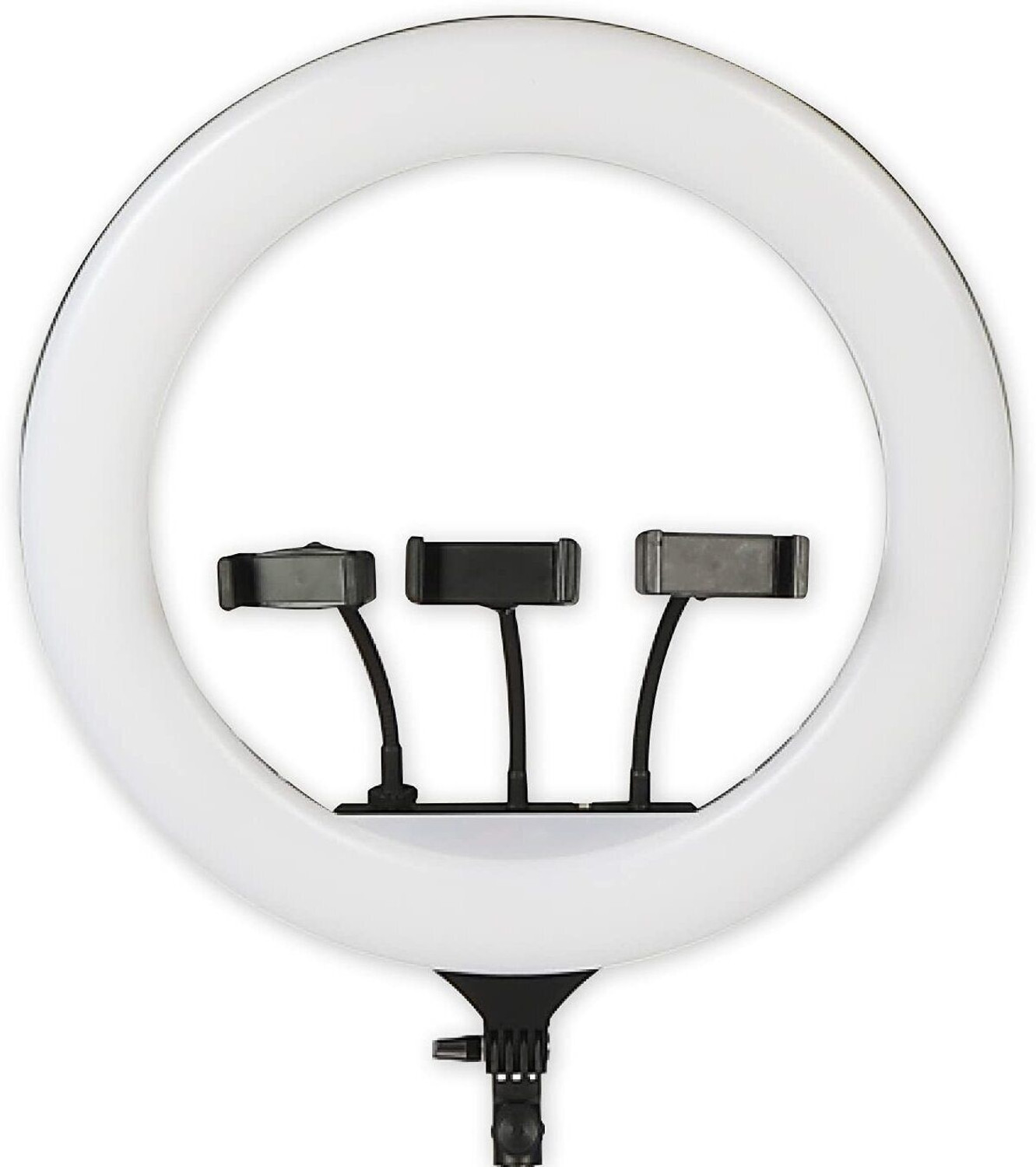Image of GADGETSWAY 46 CM (18 inch) Big LED Ring Light with 3 Holder Dimmable Lighting Ring Flash (White Light, Natural Light)