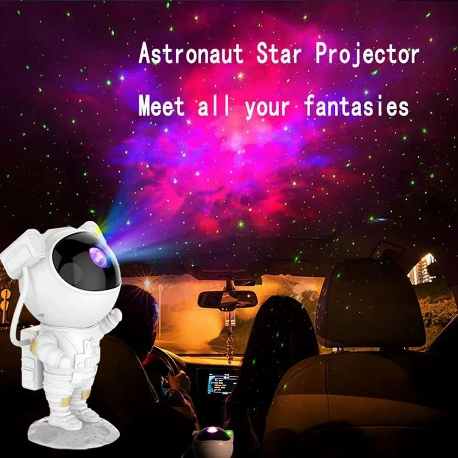 Image of ZYNVELLA Galaxy Nigh Lamp, Astronaut Projector Nebula 360 Adjustable Head Space Lamp (5 lm) Projector (White)