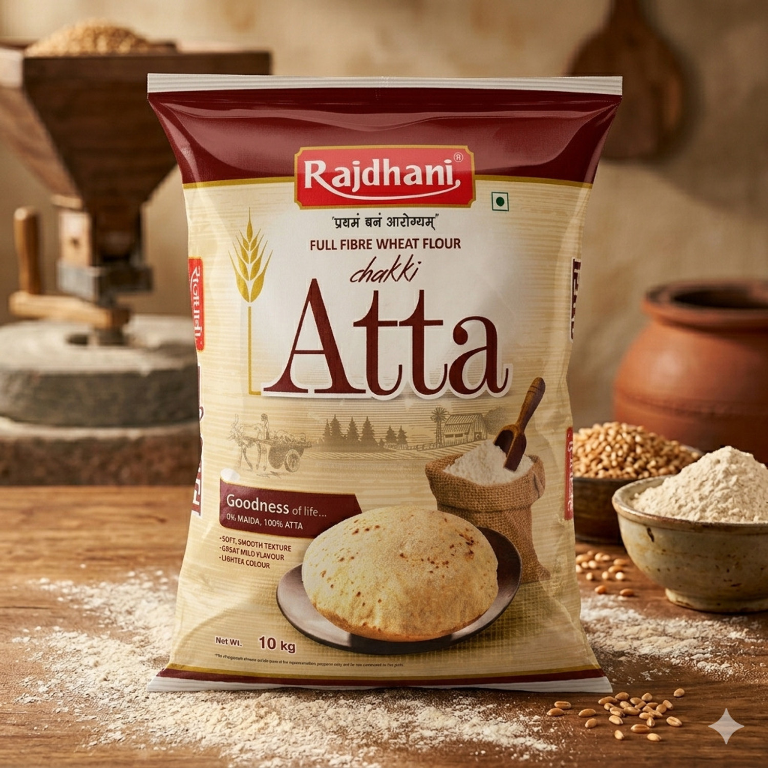 Rajdhani Chakki Fresh Atta (10 Kg)
