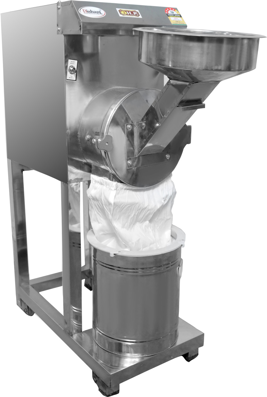 Image of Jaisinghani Group 3HP 2in1 Stainless Steel Pulverizer Machine | Domestic & Commercial Purpose Flourmill