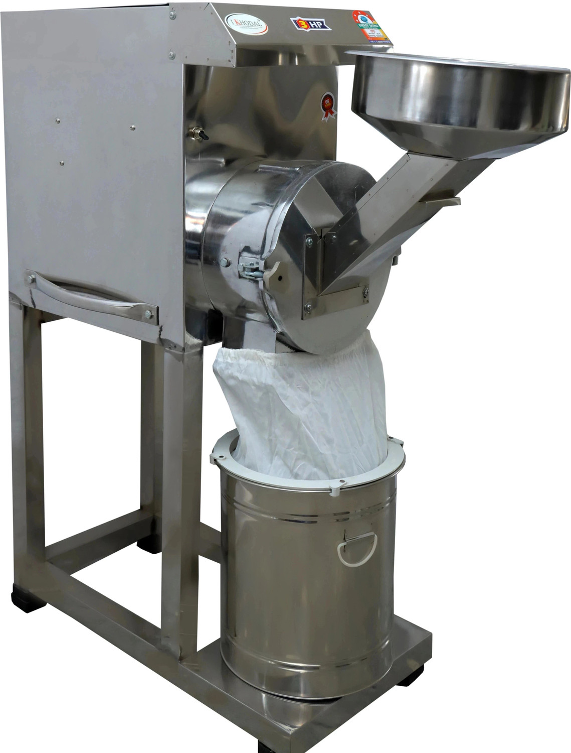 Image of Jaisinghani Group 3HP 2in1 Stainless Steel Pulverizer Machine | Domestic & Commercial Purpose Flourmill