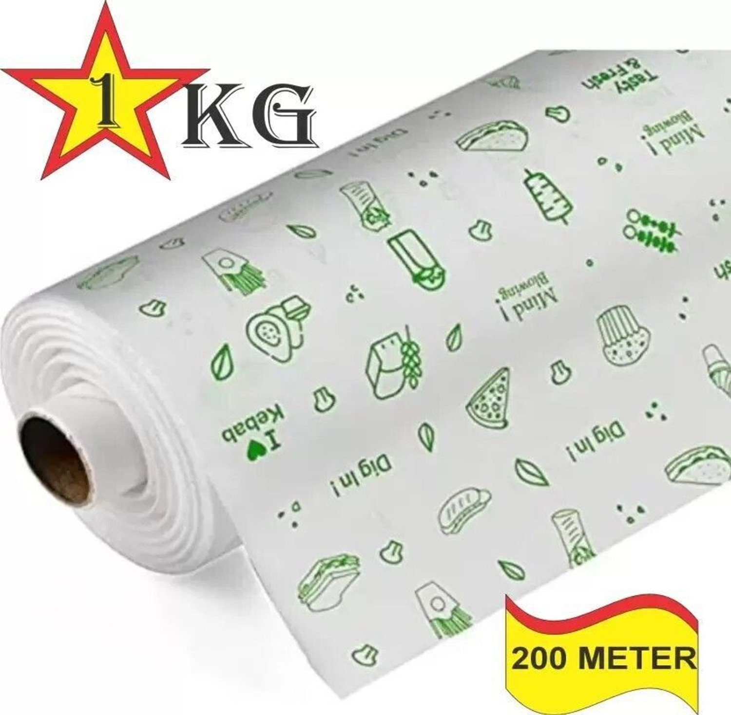 Image of chefwrapp Silver Foil Paper Roll Food Wrapping Paper for Roti | Paper Foil Aluminium Foil Aluminium Foil (Pack of 2, 50 m)