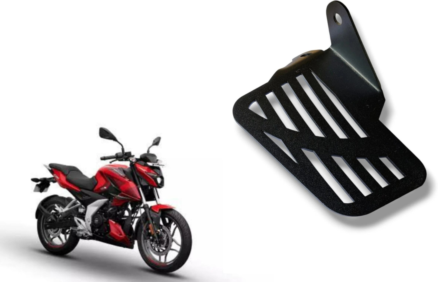 Image of DAZZRIDE Best Quality Lady Mount Dominar 250 /400 Bike Wide Footrest Pillion Left, Right Foot Rest (Black)