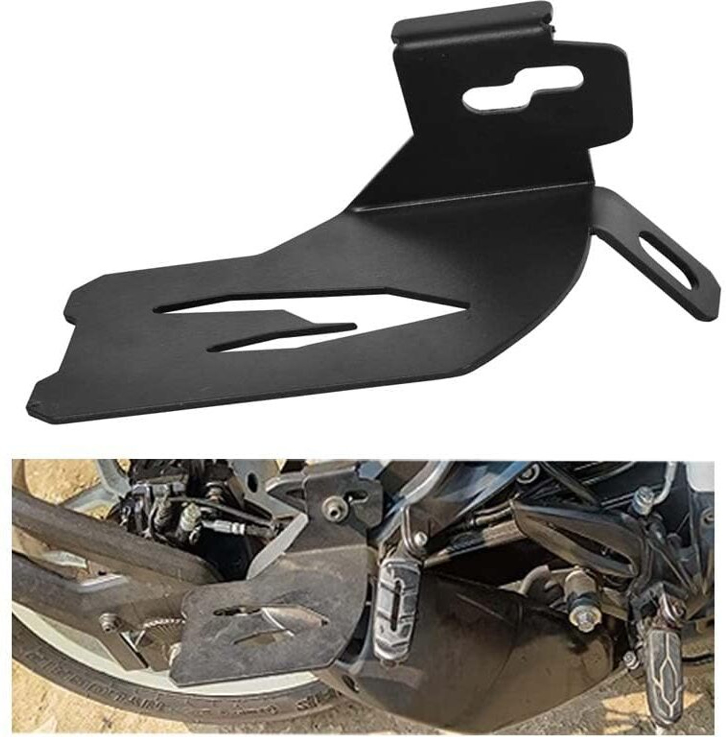 Image of DAZZRIDE Best Quality Lady Mount Dominar 250 /400 Bike Wide Footrest Pillion Left, Right Foot Rest (Black)