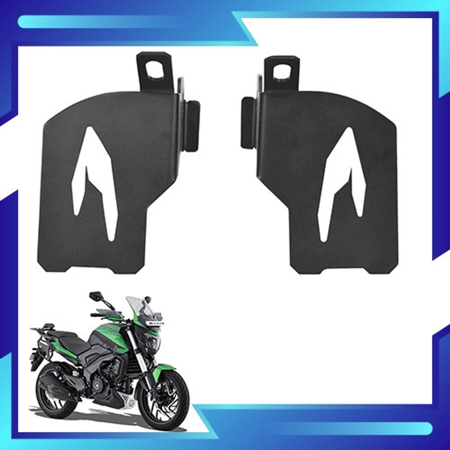 Image of DAZZRIDE Best Quality Lady Mount Dominar 250 /400 Bike Wide Footrest Pillion Left, Right Foot Rest (Black)