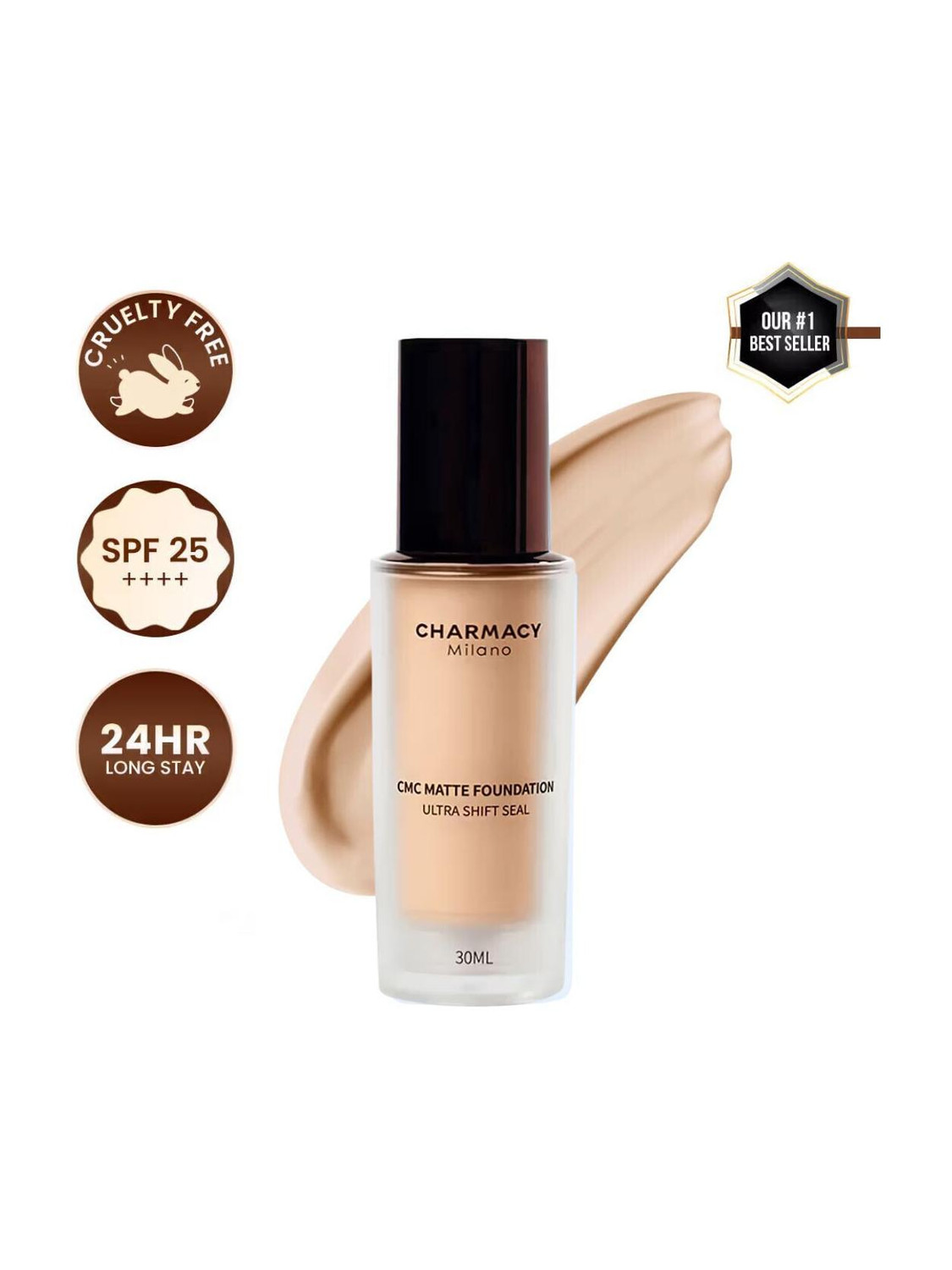 Charmacy Milano Foundation 03 24Hr Wear SPF25 30ml - Image 1