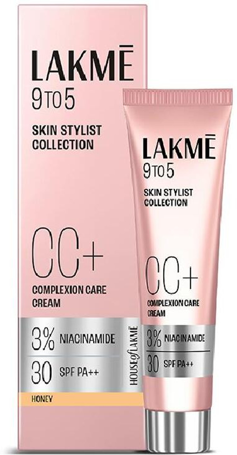 LakmÃ 9 to 5 CC Cream Honey with 3% Niacinamide Complex SPF 30 PA++ Foundation (Honey, 30 g)*##*Cream Honey