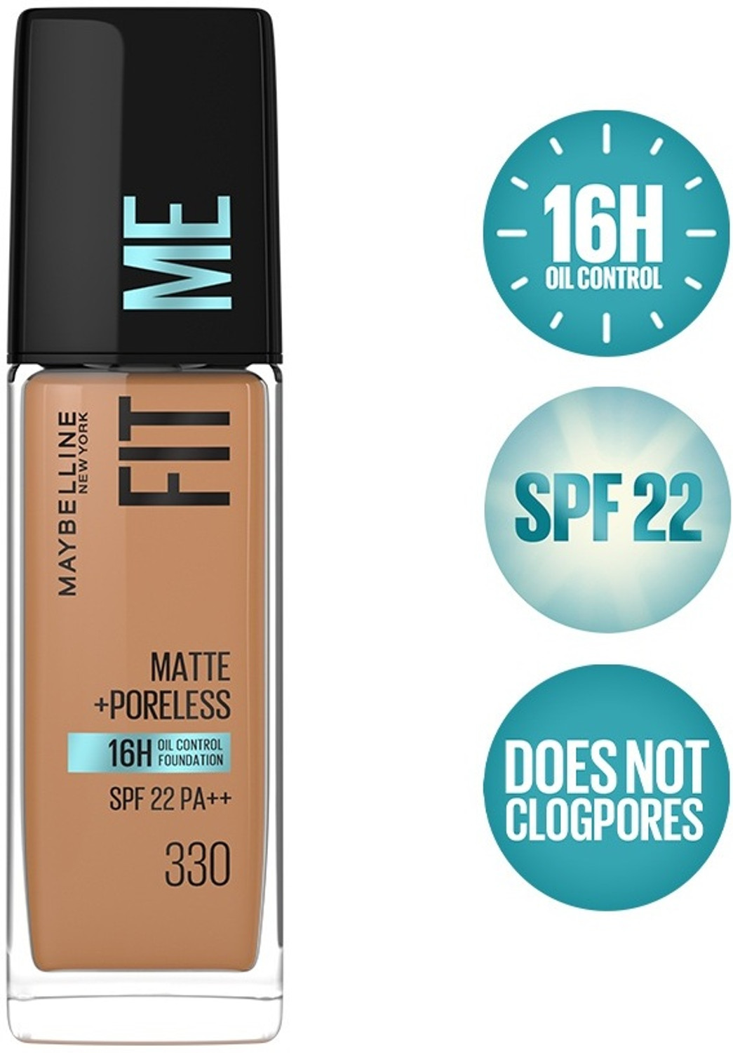 MAYBELLINE NEW YORK Maybelline Fit Me Matte+Poreless Liquid Foundation - Image 1