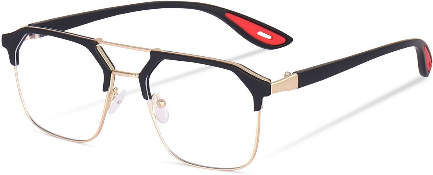 Image of Eyeglasses Half Rim Rectangle Anti Glare Frame For Men & Women (135 mm)