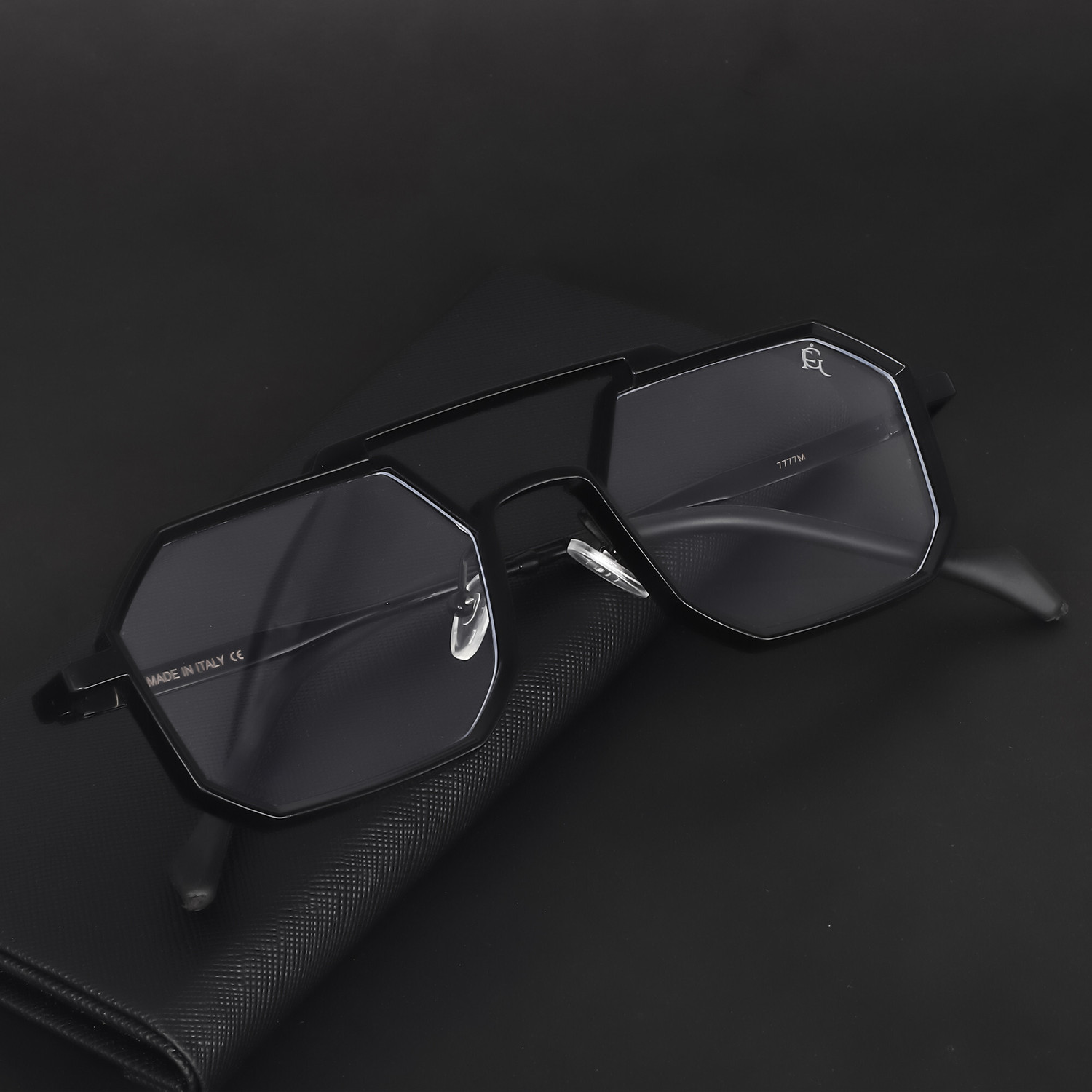 Image of funglasses Full Rim Rectangle Anti Glare & Blue Cut Computer Glass For Men & Women (52 mm)