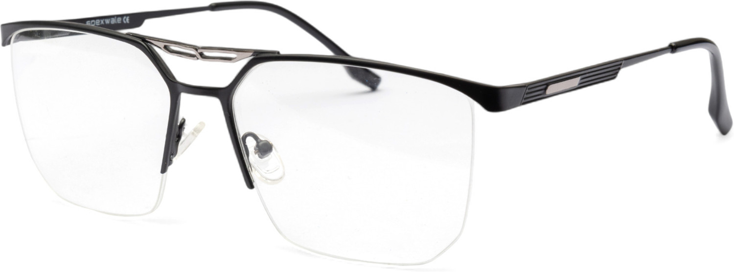 Image of Eyeglasses Half Rim Rectangle Anti Glare Frame For Men & Women (135 mm)