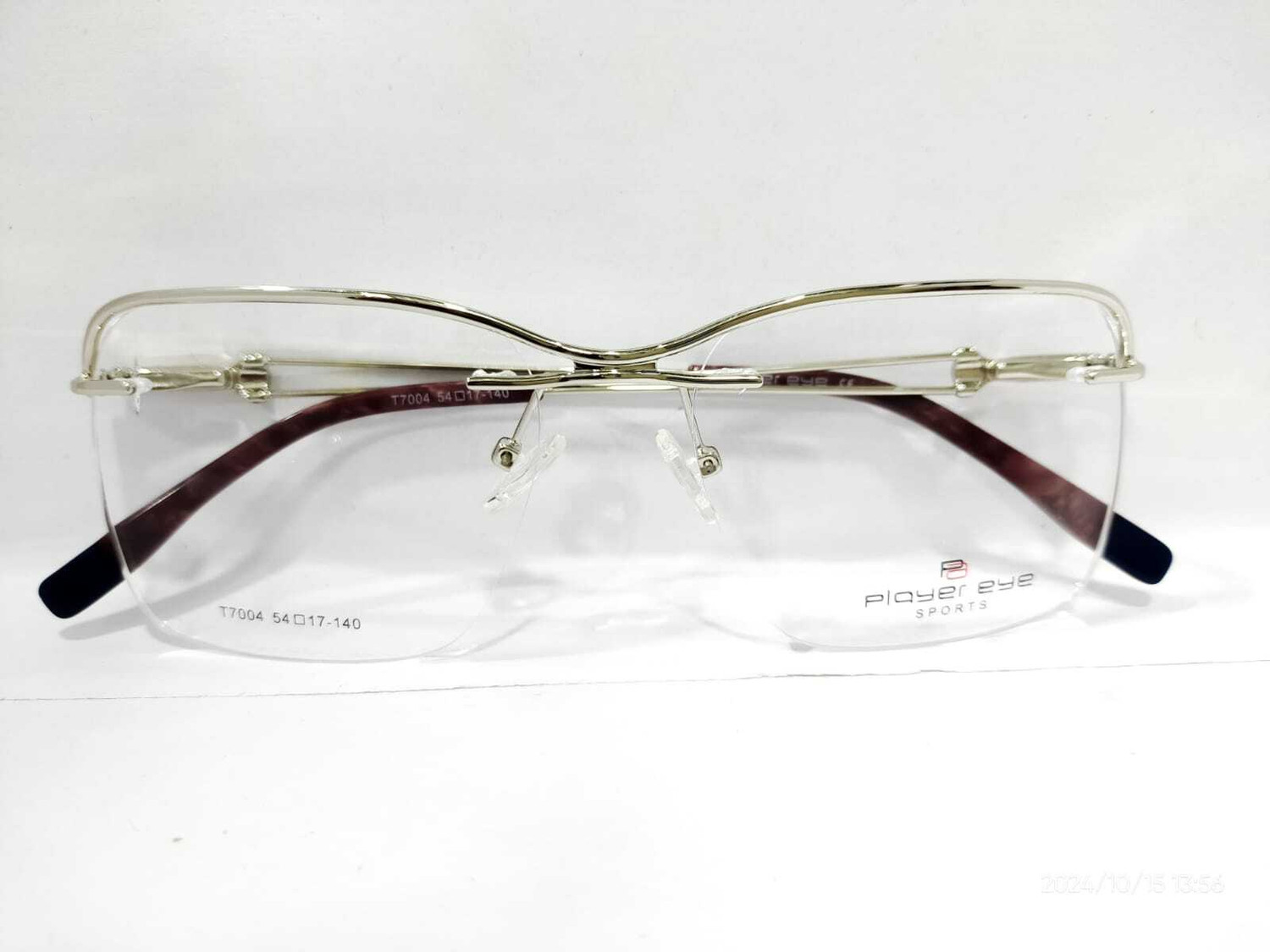 Image of Eyeglasses Half Rim Rectangle Anti Glare Frame For Men & Women (135 mm)