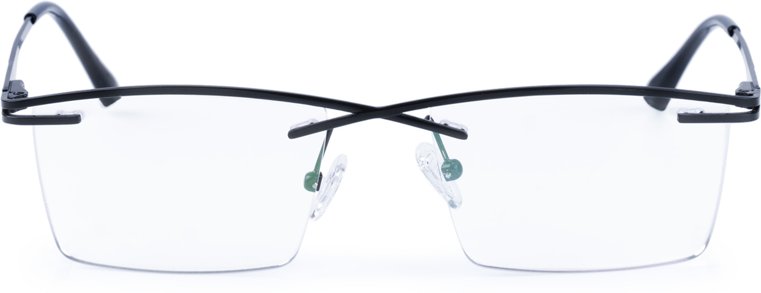 Image of Eyeglasses Half Rim Rectangle Anti Glare Frame For Men & Women (135 mm)